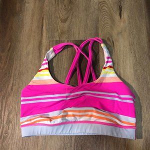 Lululemon Energy Sports Bra Groovy Stripe Size 8
